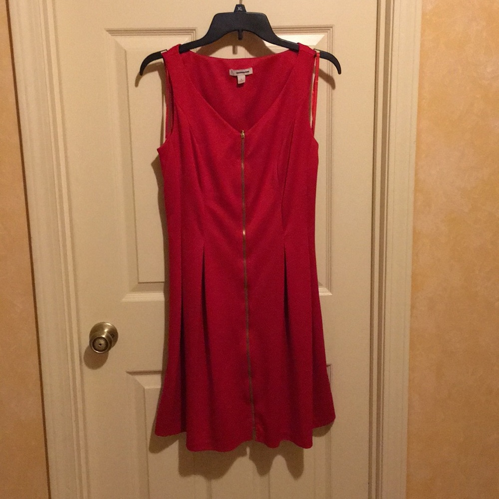 Red mini dress